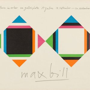 MAX BILL - Galerie Im Erker 1971