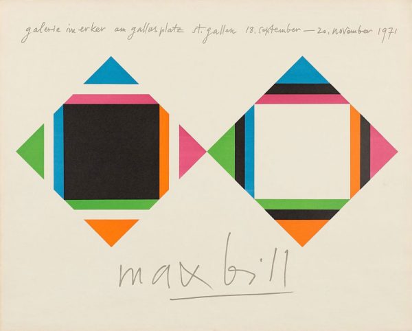 MAX BILL - Galerie Im Erker 1971